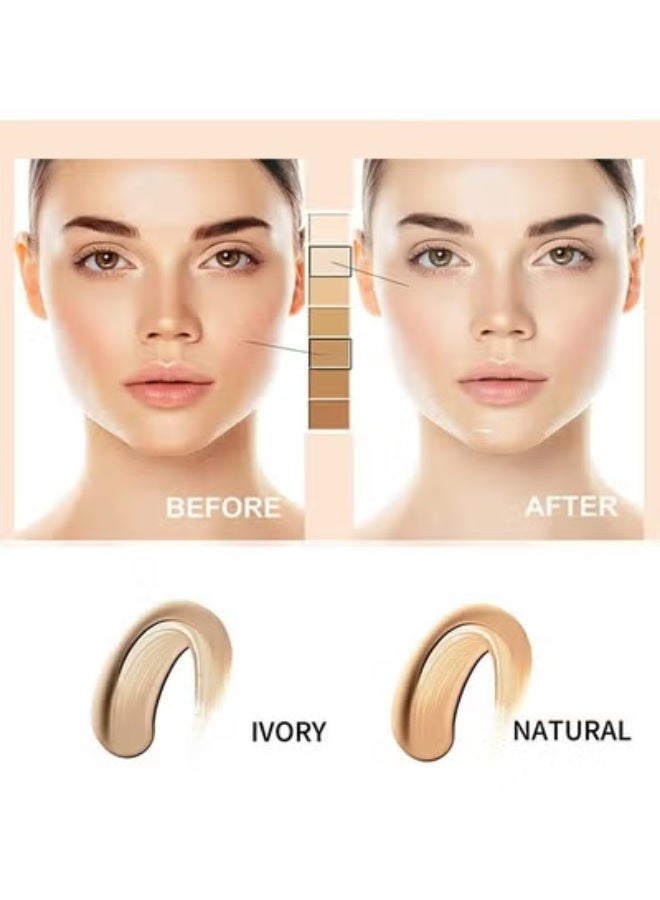 إيلهو CC Cream SPF 50-CC كريم ذاتي الضبط للبشرة الناضجة ، واقي من الشمس وكريم الأساس لتصحيح اللون ، كونسيلر مرطب للبشرة قبل المكياج (#Ivory) - Image 5